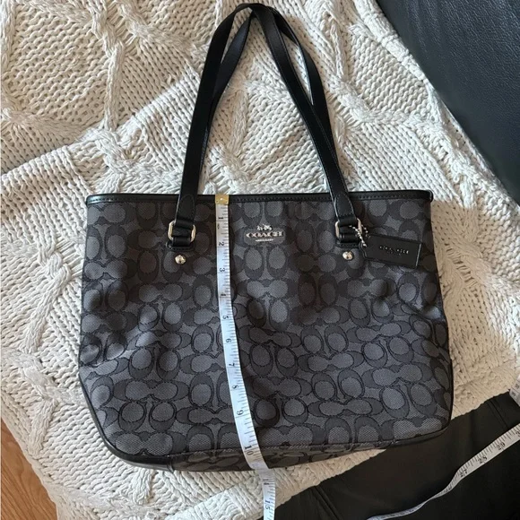 Coach Charcoal and Black Signature Tote - Picture 10 of 10